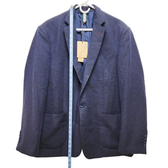 PJ Paul Jones Mens Blazer Jacket Size XL Navy Blue Single-Breasted - Picture 6 of 9